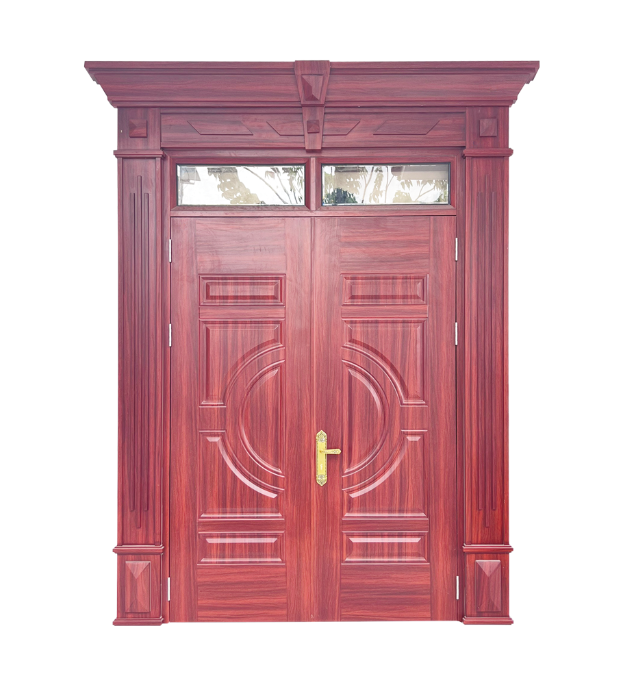 Cửa thép vân gỗ 2 cánh A22-K.H2