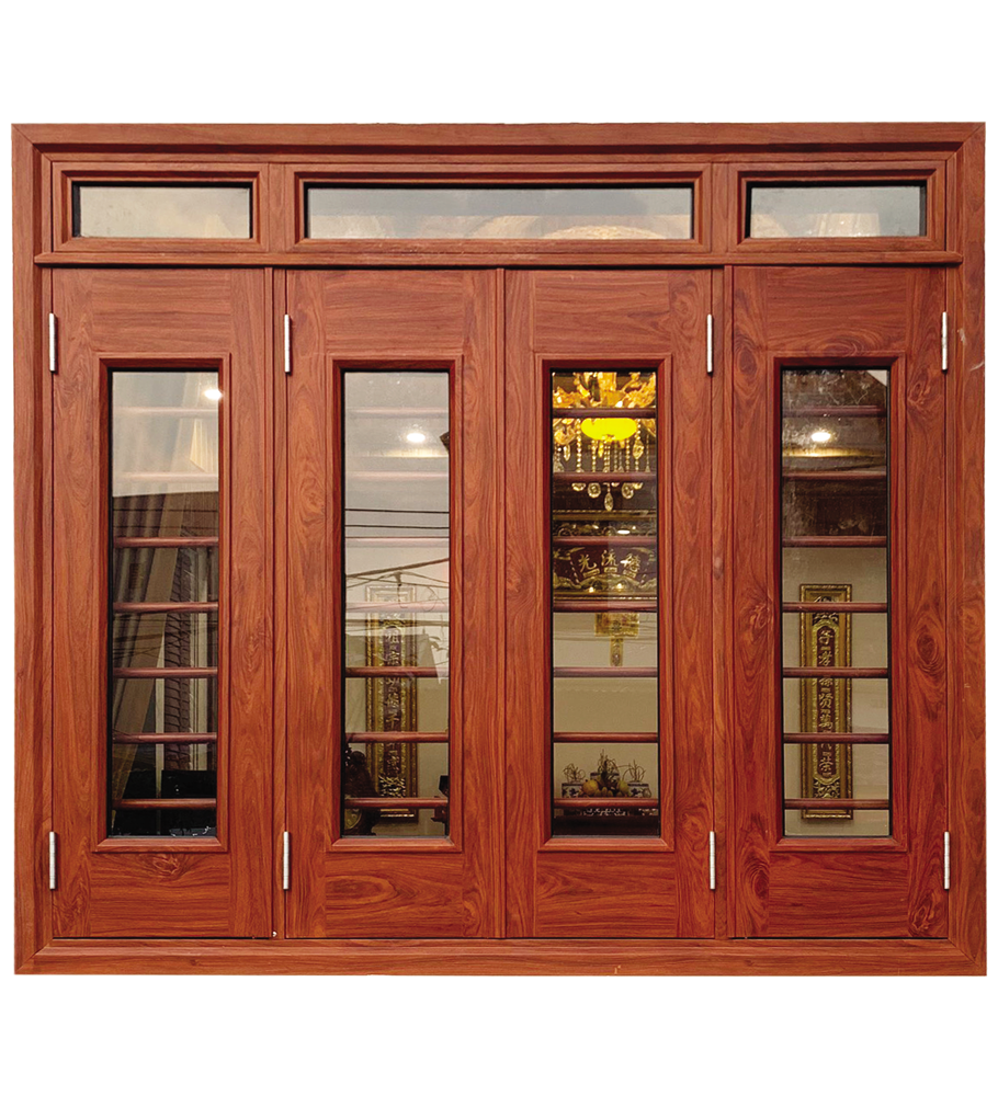 Cửa sổ thép vân gỗ CS4-K.K