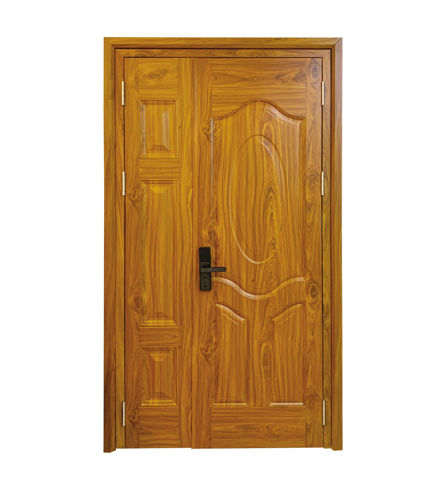 Cửa thép vân gỗ 2 cánh A21.H7-H1B
