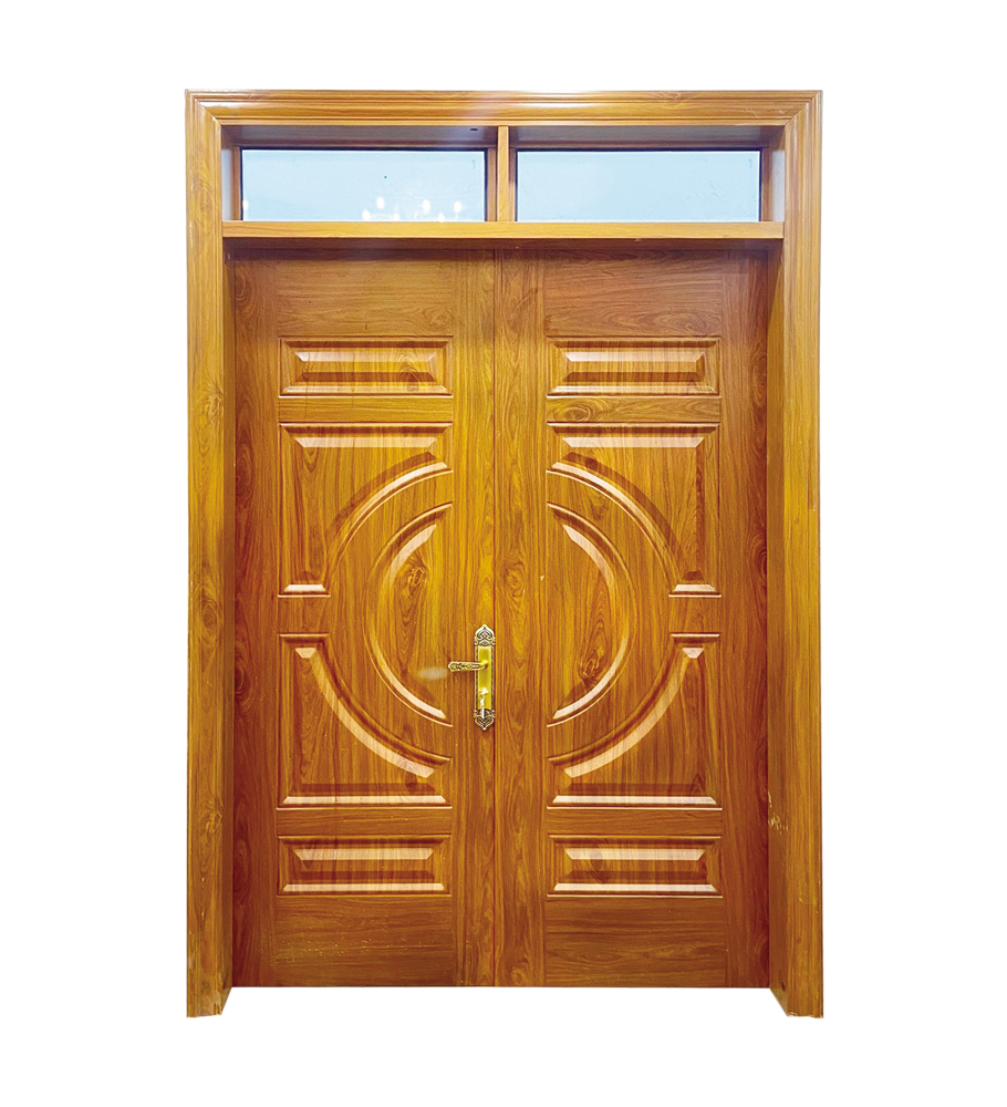 Cửa thép vân gỗ 2 cánh A22-K.H2
